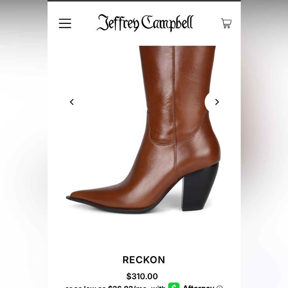 Jeffrey Campbell Brown Heeled boots sold out this size! 7.5 women - Picture 2 of 11